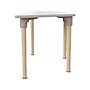 Flash Furniture Bright Beginnings Hercules Trapezoid Table, 47" x 20.75", Height Adjustable, Beech/White (MK-ME088028-GG)~#|#~006F0E8A-B770-479E-AC8BA9140FE9CDEF_sc7