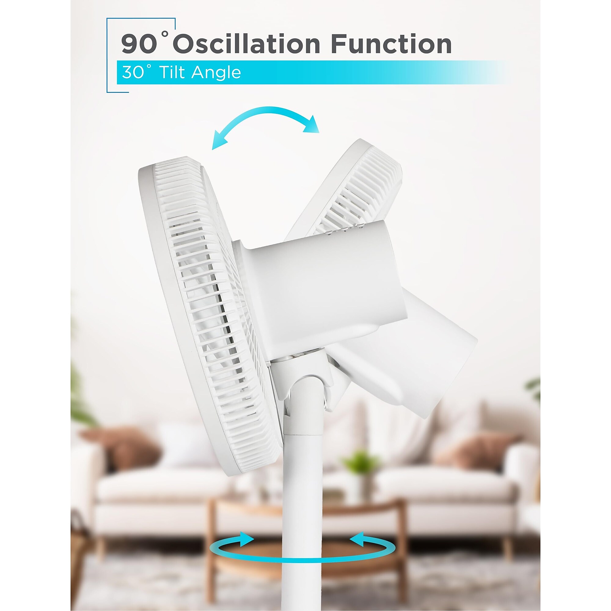Black & Decker 12″ Oscillating Desk Fan, 3-Speed, White (BFDTD12VW) Sansujyuku sansujyuku.com