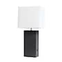 Lalia Home Lexington Leather Base 21" LED Table Lamp with USB Charging Port, Black Faux Leather (LHT-3012-BK)~#|#~0070FF38-3834-4CD8-8937007FB98A6EA3_sc7