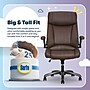 Serta Torrington Ergonomic Polyurethane Big & Tall Chair, 400 lb. Capacity, Dark Walnut Brown (52399-DBRN)~#|#~007449F7-96DC-47D0-A5CD063249AAD6AF_sc7