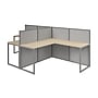 Bush Business Furniture Easy Office 2 Person L Shaped Cubicle Desk, Natural Elm (EOD560NE-03K)~#|#~0083F264-810F-48AC-847E49CDEFF5385D_sc7