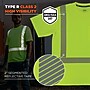GloWear 8292 High Visibility Short Sleeve T-Shirt, ANSI Type R Class 2, Lime, X-Small (22231)~#|#~0085D7D3-16A8-45C3-9C71690FC338E435_sc7