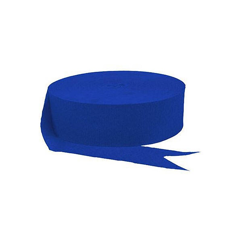 Party City Crepe Paper Streamer Roll, Royal Blue (AM18205-105) image 1
