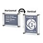 Azar  8.5" x 11" Floating Frame Sign Holder, Wall Mounted, Vertical/Horizontal, Front Loading, Silver Acrylic (105514)~#|#~009A09C0-2A69-42E2-8E2E015180F61C18_sc7