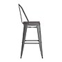 Flash Furniture Lincoln Contemporary Metal Vertical Back Indoor Barstool, Clear Coat/Gray (XUDGTP01B30PL1G)~#|#~009ADFA1-457E-4382-9D907B4AFACE749F_sc7
