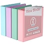 Davis Group Standard View 2" 3-Ring Binders, Assorted Pastel Colors, 4/Pack (7412-88-04)~#|#~00A01472-171D-4073-B6760D7FB004CC54_sc7