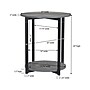 Household Essentials Graystone 21"Dia. Laminate Round End Table, Rustic Slate Concrete/Black (8092-1)~#|#~00A54515-621A-436D-968D463BF229C958_sc7