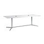 Bush Business Furniture 96W x 42D Boat Shaped Conference Table with Metal Base, White (99TBM96WHSVK)~#|#~00A6EFAC-E5AA-4F70-A078E0A267A19D92_sc7