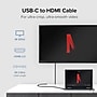 Plugable 6' USB 3.1 Type-C to HDMI 2.0 Audio/Video Monitor Cable, Male to Male, Black (USBC-HDMI-CABLE)~#|#~00A8985F-B4D1-479B-B426F8CDB8084BD1_sc7