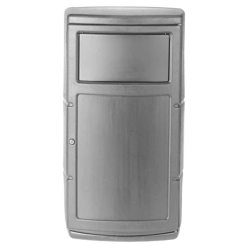 Commercial Zone PolyTec Polyethylene Indoor/Outdoor Swing Lid Trash Can, 25 Gallon, Gray (775103) image 1