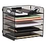 Mind Reader 5-Compartment Metal Desk Tray, Black (5MTROG-BLK)~#|#~00B76F40-FC25-400A-B7029360230B0FAA_sc7