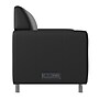 Flash Furniture Agent LeatherSoft Reception Sofa, Black/Chrome Legs (BT827U3BKCHR)~#|#~00BDFFC4-1B9C-46DA-8819DBC6C94FD92B_sc7