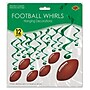 Beistle Football Whirls, Green/Brown, 12 Whirls/Pack, 3/Packs (53607)~#|#~00C57E53-AC4A-4723-BEEC385A997691C1_sc7