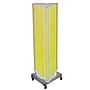Azar Displays 60”H x16”W Three-Sided Revolving Pegboard Tower Floor Display on Wheeled Metal Base, Yellow (700452-YEL)~#|#~00C6B2CE-420A-4F00-887A164960591299_sc7