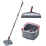 True & Tidy TrueClean Microfiber Spin Mop & Bucket Kit, Gray/Pink (SPIN-800 DELUXE)~#|#~00C74F3F-31E2-4893-A70DB7F036F56BB5_sc7