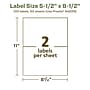 Avery EcoFriendly Laser/Inkjet Rectangle Multipurpose Labels, 5-1/2" x 8-1/2", White, 100/Box (94229)~#|#~00CC0F0B-D461-4A42-B561C2774E4315EB_sc7