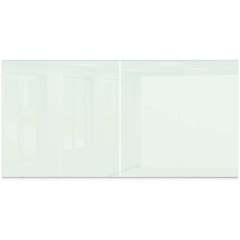 MooreCo Unity Commercial Series Magnetic Glass Dry Erase Wall, 8'H x 16'W (GWD816-GLOSSWHITE) image 1