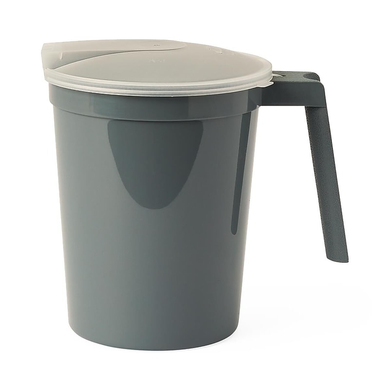 Medline Non-insulated Plastic Pitchers, Graphite, Each (DYND80535H) image 1