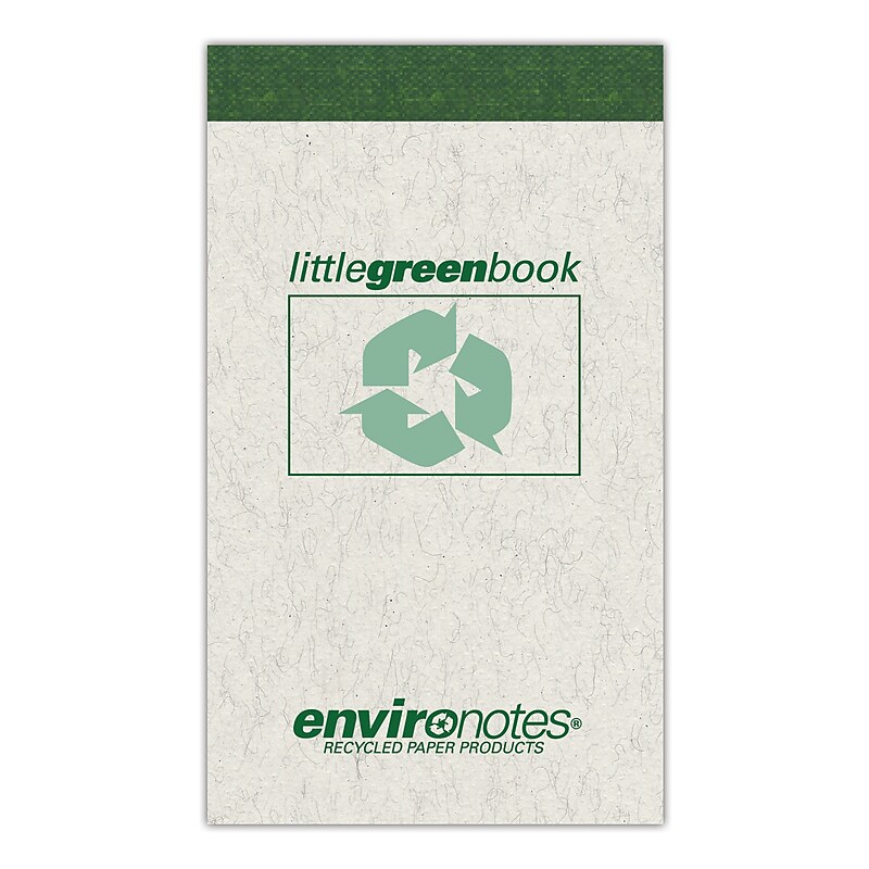 Roaring Spring Paper Products Little Green Book, Gray Cover, Narrow Ruled, 3 x 5, White Paper, 60 Sheets image 1