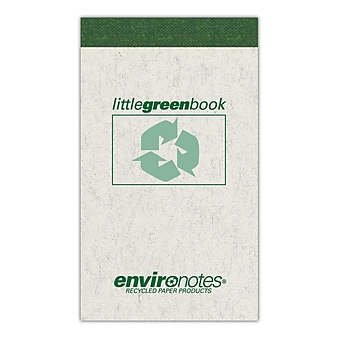 Roaring Spring Paper Products Little Green Book, Gray Cover, Narrow Ruled, 3 x 5, White Paper, 60 Sheets