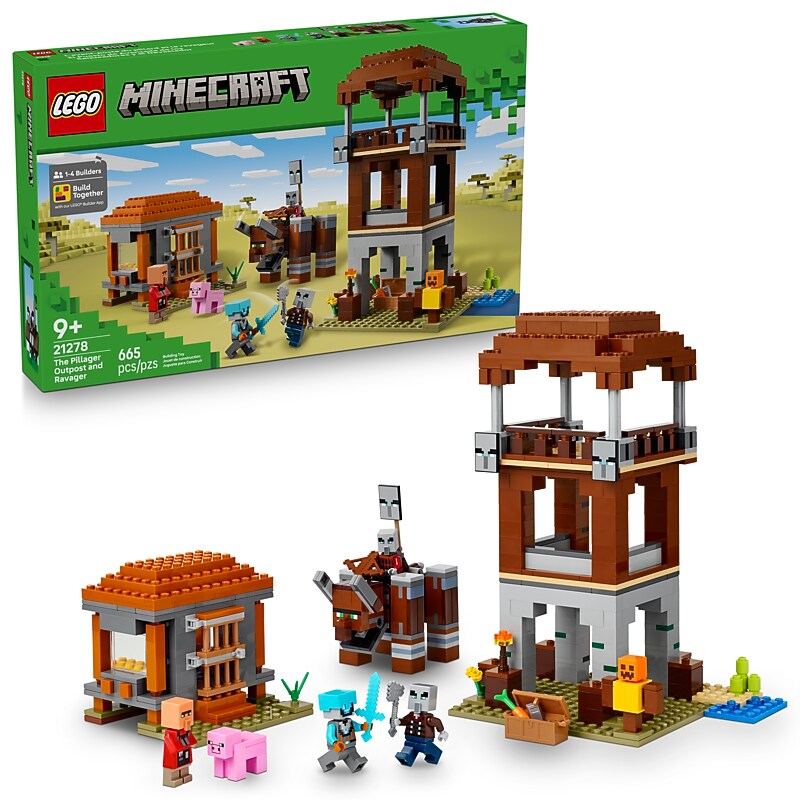 LEGO Minecraft The Pillager Outpost and Ravager, 665 Pieces (21278) image 1