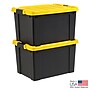 Iris Stor-It-All 78.5 Quart Storage Container with Lid, Plastic, Black, 2/Pack (540016)~#|#~00D206F8-BD3C-4792-9687FD1EB906C3B8_sc7