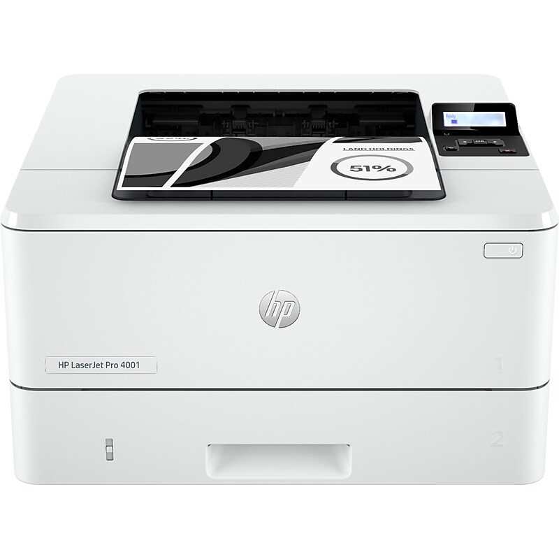 HP LaserJet Pro 4001dn Wired Black & White Laser Printer, Single Function Print, 2-Sided Printing, Best for Office (2Z600F) image 1