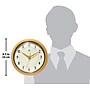 Infinity Instruments Round Retro Saffron Wall Clock, Aluminum, 9.5" (10940SY)~#|#~00D686DA-0D70-4F16-BF79FB8E3E167282_sc7