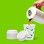 Perk Eco Compostable Plastic Hot Cup Lids, 50 Count Disposable Coffee Cup Lids for 10–16 Oz Paper Hot Cups, White~#|#~00D84E67-C023-434F-B1F3640D823B9405_sc7
