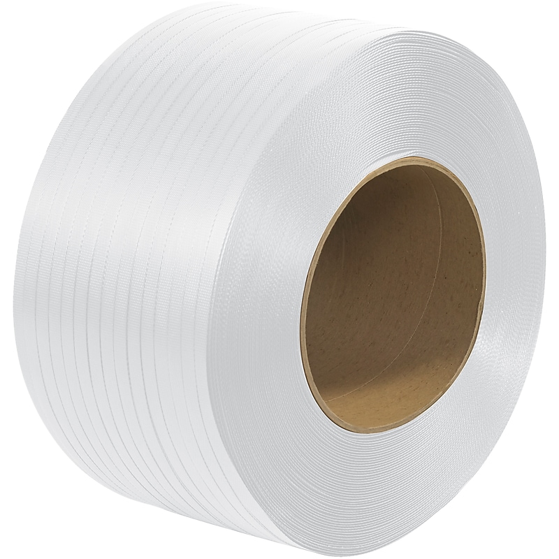 3/8" x 0.024 mil x 12900', Polypropylene Strapping, 8 x 8" Core, Machine Grade (PS2212) image 1