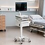 Mount-It! MedHub Height-Adjustable Medical Cart with 2 Lockable Drawers, Power Strip and Locking Casters, White/Grey (MI-16037)~#|#~00DE6DE5-5347-401B-837A4DF657D07B00_sc7