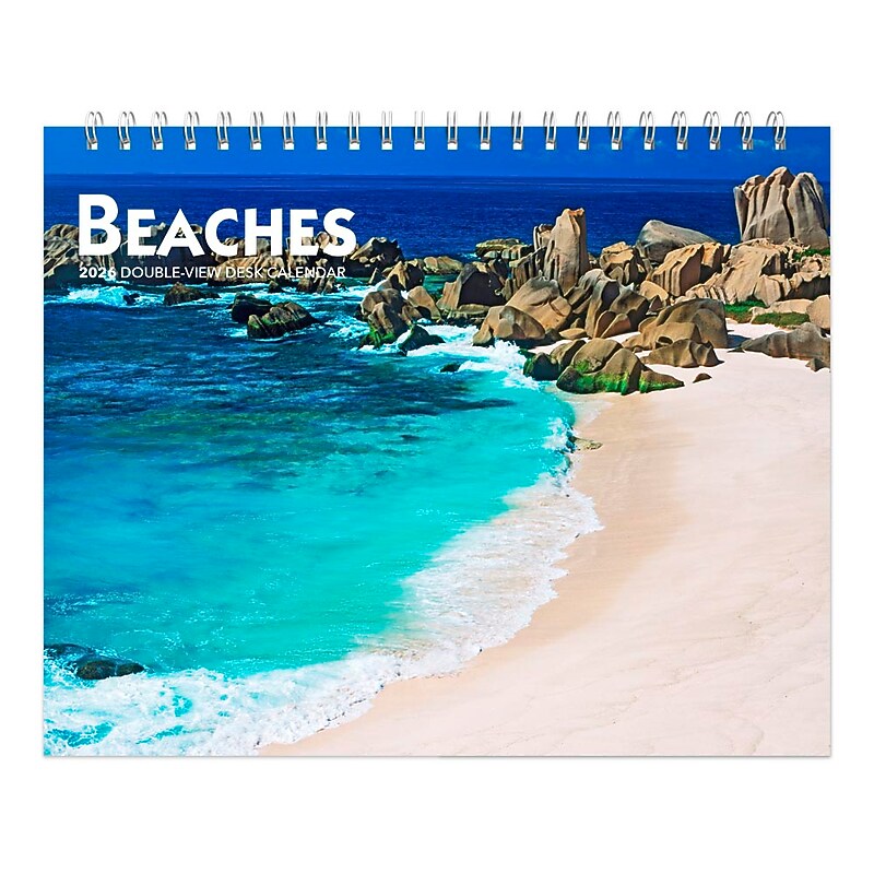 2026 BrownTrout Beaches 7.5" x 6" Monthly Desk Calendar (9798330702343) image 1