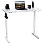 Victor Technology Electric Rectangular Adjustable Glass Standing Desk, White (DC950W)~#|#~00E3A38D-CDBA-4AB0-913397370F140097_sc7