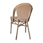 Flash Furniture Lourdes Contemporary Aluminum and PE Rattan Bistro Stacking Chair, White/Natural (SDA6421FNATWHLT)~#|#~00E3B988-75B1-4C77-9C98CC52F1F494F8_sc7