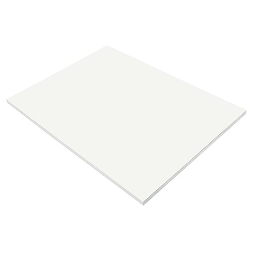 SunWorks Construction Paper, 50 lb Text Weight, 18 x 24, White, 50