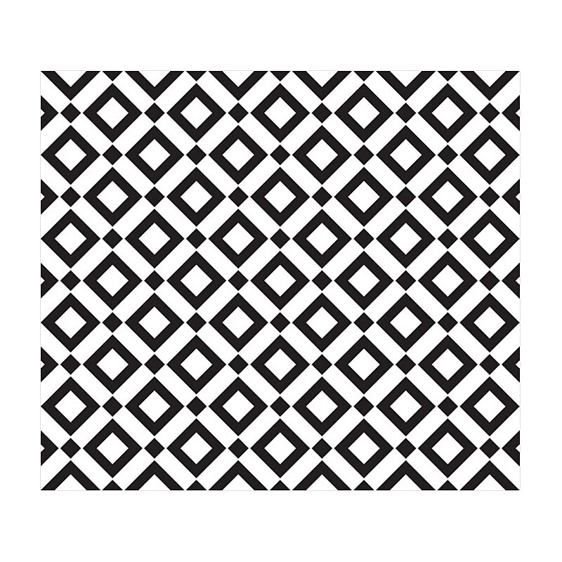 Deflect-O FashionMat Black Diamond Hard Floor Chair Mat, Low-Pile, Black/White (CM3540BD) image 1