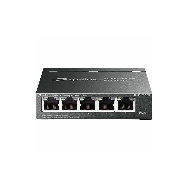 TP-Link 5-Port Gigabit Ethernet Unmanaged Switch, 1000 Mbps, Gray (TL-SG105S) image 1
