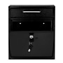 AdirOffice Steel Ultimate Locking Wall Mounted Drop Box Interoffice Mailbox, Medium, Black (631-05-BLK-PKG)~#|#~00EE4ADE-233E-469F-9C4CFE09312829F9_sc7