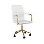 Martha Stewart Taytum Ergonomic Faux Leather Swivel Office Chair, White (CH142370WHGLD)~#|#~00F16D24-7E1D-4995-AA8106A256B0E380_sc7