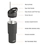 ASOBU Cosmic Stainless Steel Double Wall Insulated Water Bottle, 32 oz., Black, (ADNABF77BK)~#|#~00F45F7F-29F4-470B-8337650B6EF90A95_sc7