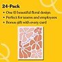 Hustle & Hope Floral Thank You Cards, 5.5" x 4.25", Multicolored, 24 Cards/Pack (BTY005)~#|#~00FB7652-3F3A-41FD-B34587D0ECA38359_sc7