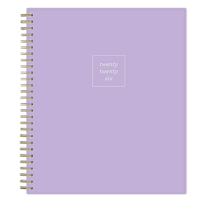 2026 Blue Sky Wisteria 8" x 10" Monthly Personal Organizer, Plastic Cover, Assorted Colors (158089) image 1