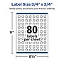 Avery Laser/Inkjet Star Waterproof Multipurpose Labels, 0.75"  Dia, White, 4000/Box (94610)~#|#~010A3439-BB99-4CAA-BC4158BC7BC95200_sc7