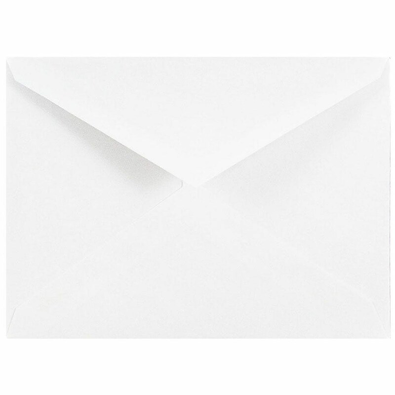 JAM Paper A2 Booklet Envelope 4 3/8" x 5 3/4", White, 100/Pack (4023206d) image 1