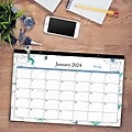 2024 Blue Sky Lindley 17" x 11" Monthly Desk Pad Calendar, Green/Blue (100024-24)