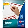 Avery Index Maker Paper Dividers with Print & Apply Label Sheets, 8 Tabs, White, 50 Sets/Pack (11557)~#|#~011D04BF-398E-485E-9AF70840C6A1E08F_sc7