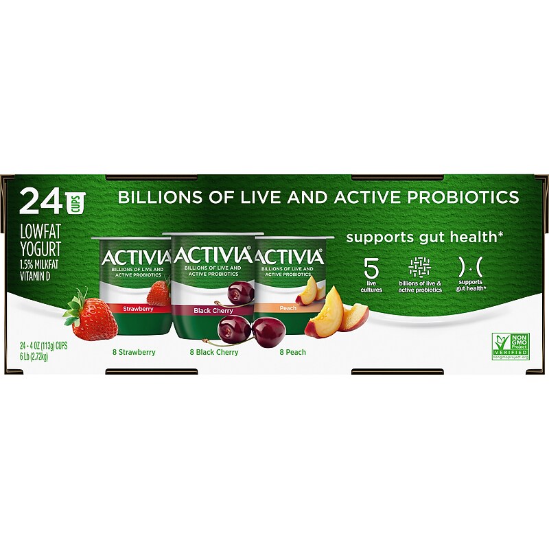 Activia Probiotic Yogurt Variety Pack, 24/Pack (902-00477) image 1
