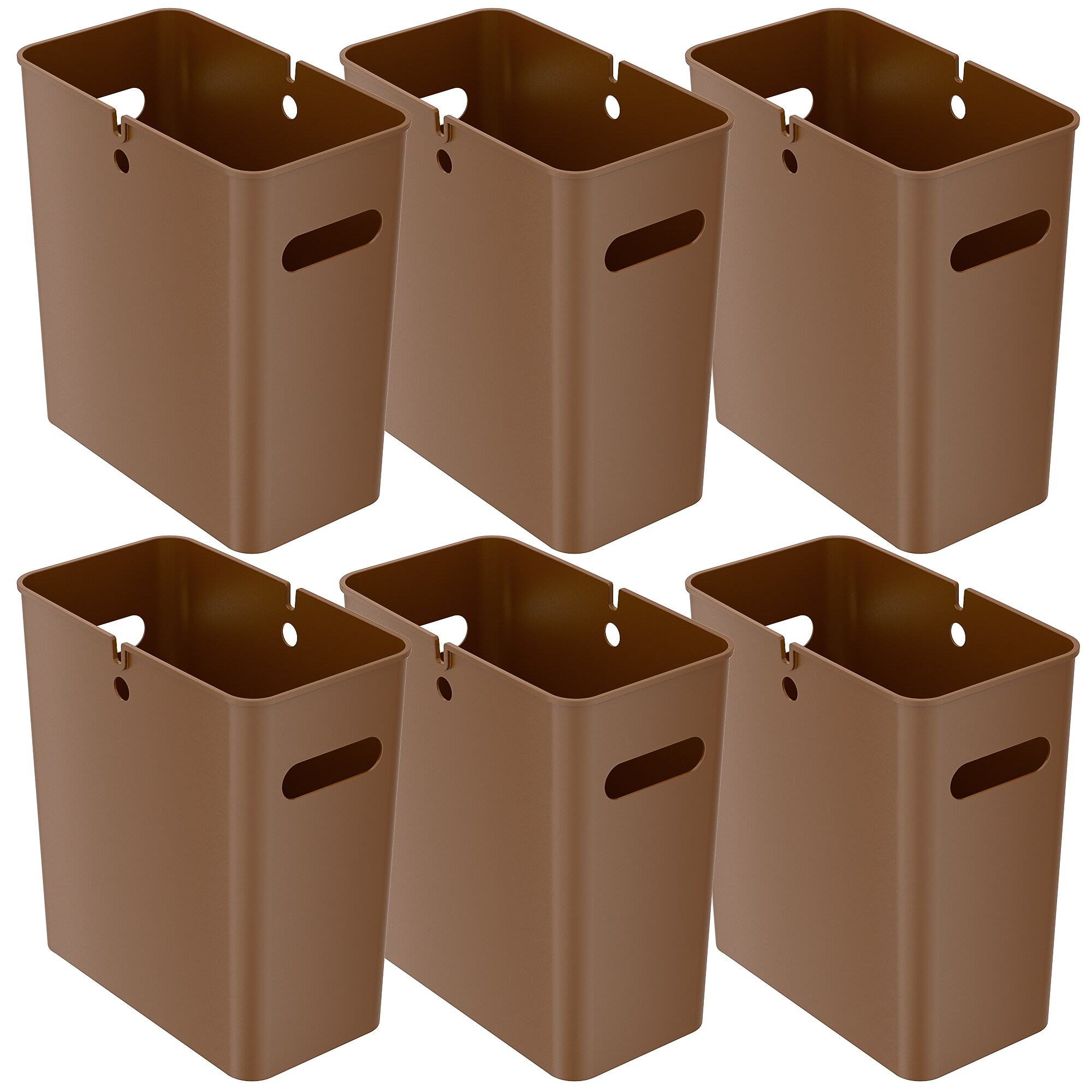 iTouchless SlimGiant Polypropylene Trash Can with no Lid, Toffee Brown, 4.2 gal., 6/Pack (SG105Nx6) Sansujyuku sansujyuku.com