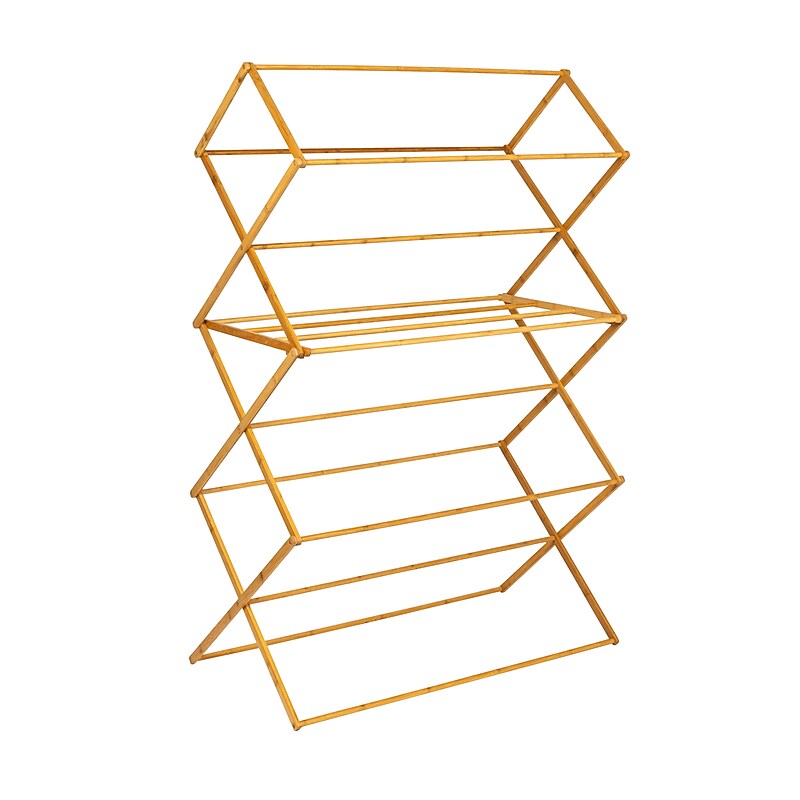 Household Essentials Folding Bamboo Drying Rack, Natural (HE1238) image 1