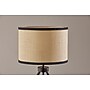 Adesso Raven Incandescent Table Lamp, Black & Natural (3953-01)~#|#~012878E2-710F-46FA-8846E5F09F70DF57_sc7